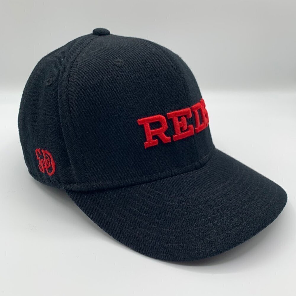 Jersey City Reds Black Stall & Dean Wool Blend Fitted Hat Mens 7 3/4